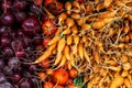 Fresh red beets and carrots Royalty Free Stock Photo
