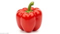 Fresh red bell pepper isolated white Royalty Free Stock Photo