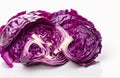 Fresh red cabbage, cut out on white background Royalty Free Stock Photo