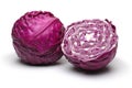 Fresh red cabbage on white background Royalty Free Stock Photo