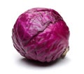 Fresh red cabbage on white background Royalty Free Stock Photo