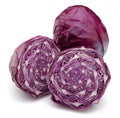 Fresh red cabbage on white background Royalty Free Stock Photo