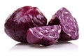 Fresh red cabbage on white background Royalty Free Stock Photo