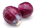 Fresh red cabbage on white background Royalty Free Stock Photo