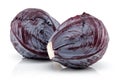 Fresh red cabbage on white background Royalty Free Stock Photo