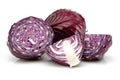 Fresh red cabbage on white background Royalty Free Stock Photo