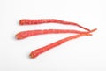 Fresh red carrot bunch on white background Royalty Free Stock Photo