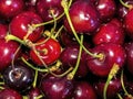 Fresh red cherries background Royalty Free Stock Photo