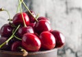 Fresh red cherry close up Royalty Free Stock Photo