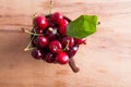 Fresh red cherry close up Royalty Free Stock Photo