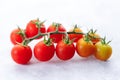 Fresh red cherry tomato on white background Royalty Free Stock Photo