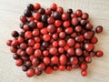 Fresh red cranberries Royalty Free Stock Photo