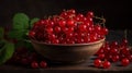 Fresh Red Currant For Delivery Food Royalty Free Stock Photo