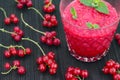 Fresh red currant smoothie with organic mint Royalty Free Stock Photo