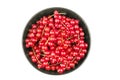 Fresh red currants in bowl on a white background close up Royalty Free Stock Photo