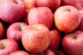 Fresh red Fuji apple, pile of Aomori Ringo in fruit season Royalty Free Stock Photo