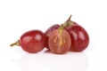 Fresh red grape isolated on white Royalty Free Stock Photo