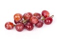 Fresh red grape isolated on white Royalty Free Stock Photo