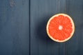 Fresh Red Grapefruit Slice On Table Royalty Free Stock Photo