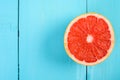 Fresh Red Grapefruit Slice On Table Royalty Free Stock Photo