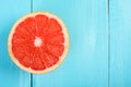 Fresh Red Grapefruit Slice On Table Royalty Free Stock Photo