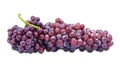 Fresh red grapes large bunch isolated with water drop on white background