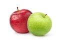 Fresh red and green apple Royalty Free Stock Photo