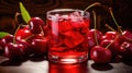 fresh red juice drink cherry