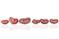 Fresh red kidney bean  on white Royalty Free Stock Photo