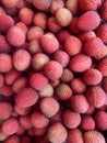 Fresh red litchi Fruit, lichee, lychee, or lichi