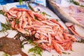 Fresh red mullet for sale on fish market Royalty Free Stock Photo