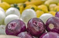 Fresh red onions at a farmer's market Royalty Free Stock Photo