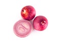 Fresh red onions isolated on white background, raw food ingredient Royalty Free Stock Photo