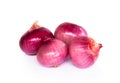 Fresh red onions isolated on white background, raw food ingredient Royalty Free Stock Photo