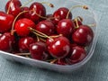 Fresh red organic Cherry, cherries Royalty Free Stock Photo