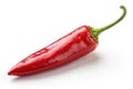 Fresh Red Pepper on White Background with Sharp Focus Royalty Free Stock Photo