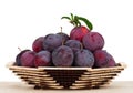 Fresh red plums Royalty Free Stock Photo