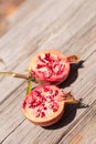 Fresh red pomegranate fruit Royalty Free Stock Photo