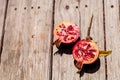 Fresh red pomegranate fruit Royalty Free Stock Photo