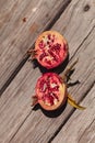 Fresh red pomegranate fruit Royalty Free Stock Photo