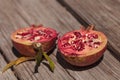 Fresh red pomegranate fruit Royalty Free Stock Photo