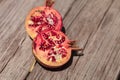 Fresh red pomegranate fruit Royalty Free Stock Photo