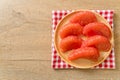 Fresh red pomelo fruit or grapefruit Royalty Free Stock Photo