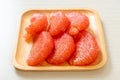 Fresh red pomelo fruit or grapefruit Royalty Free Stock Photo