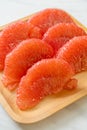 Fresh red pomelo fruit or grapefruit Royalty Free Stock Photo