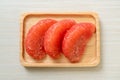 Fresh red pomelo fruit or grapefruit Royalty Free Stock Photo