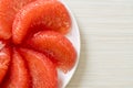 Fresh red pomelo fruit or grapefruit Royalty Free Stock Photo