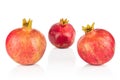 Fresh red pomergranate isolated on white Royalty Free Stock Photo