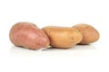 Fresh red potato francelina isolated on white Royalty Free Stock Photo