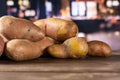 Fresh red potato francelina with restaurant Royalty Free Stock Photo